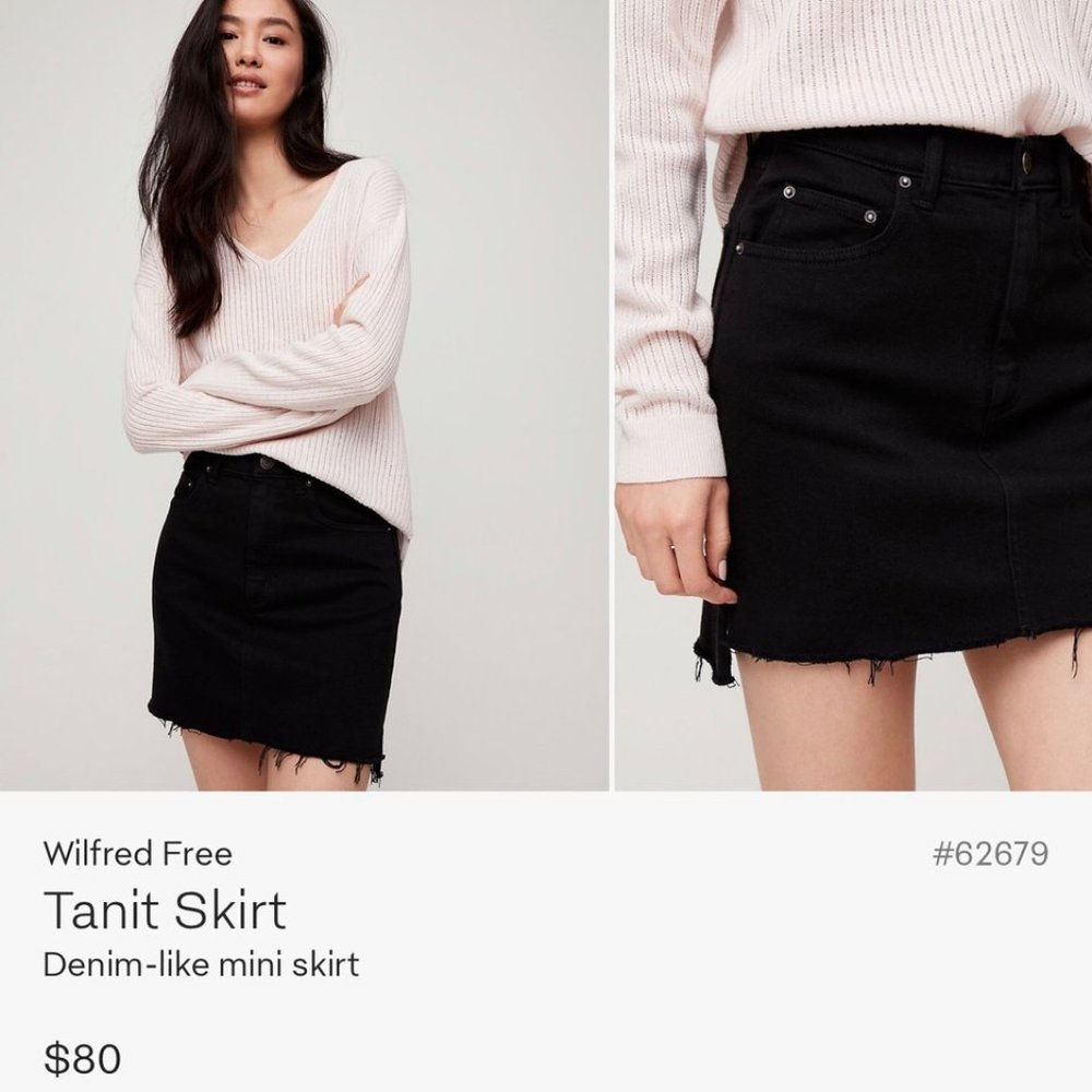 NWT Aritzia Wilfred Tanit mini skirt